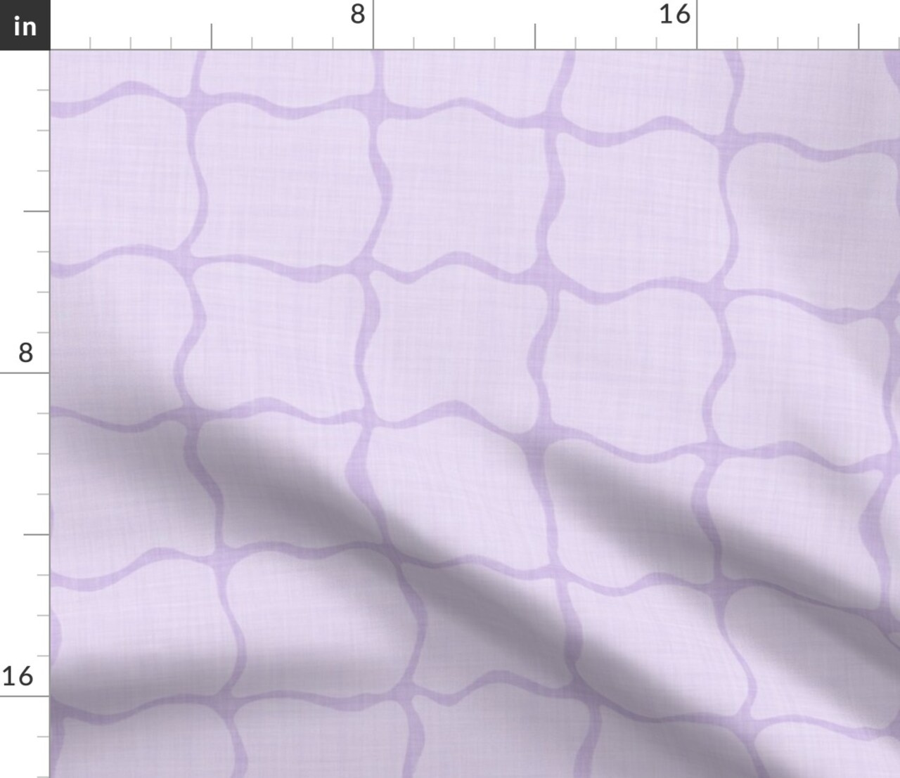 Modern Geometric Minmalist Monochromatic Funky Boho Y2K Retro Scallop Wavy Grid Scandi Purple Crosshatch Faux Texture Linen Eclectic Dorm Room Custom Printed Fabric by Spoonflower Various Fabrics by the Yard or Fat Quarter